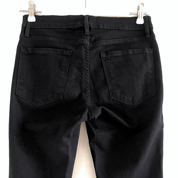 Frame Le Skinny de Jeanne Raw Stagger Jeans in Black Size 27 - Picture 9 of 12